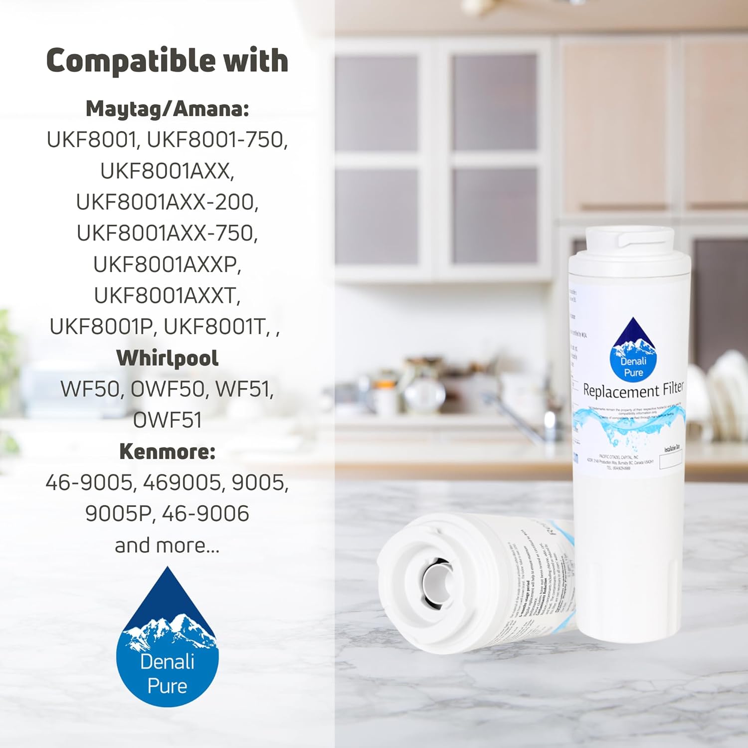Filtro de agua Whirlpool gz25fsrxyy7FrigoríficoRecambio Compatible Cartucho de filtro de agua para nevera Whirlpool 4396395