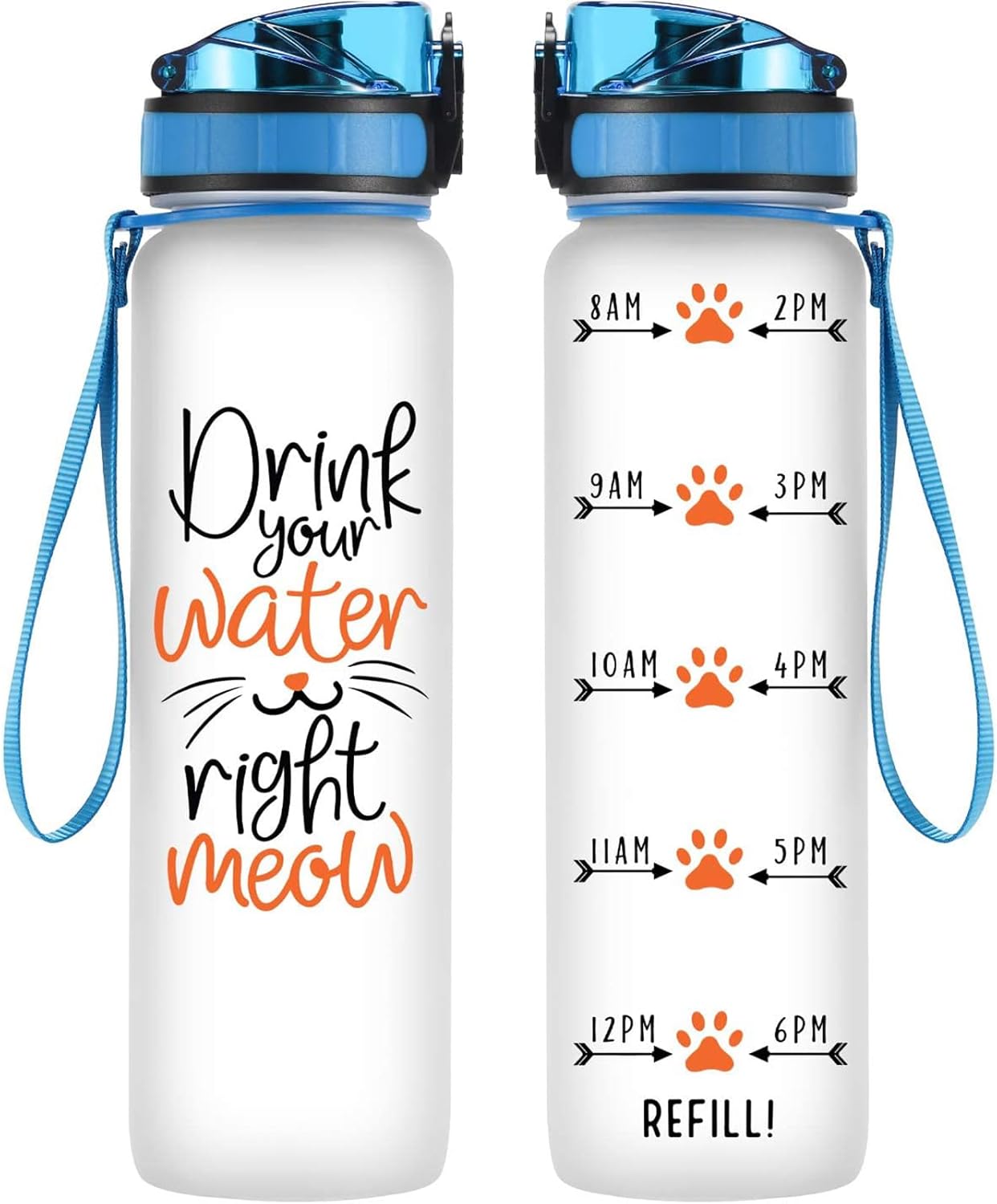 Coolife Botella de agua de seguimiento motivacional de 32 onzas y 1 litro con marcador de tiempo por hora, bebe tu agua bien maulla, regalos