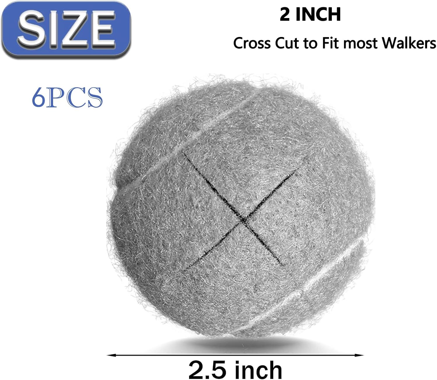 ZUJEAM Pelotas de tenis para caminantes precortadas, pelotas de tenis Walker Glide para sillas, escritorios, patas de muebles y protección del