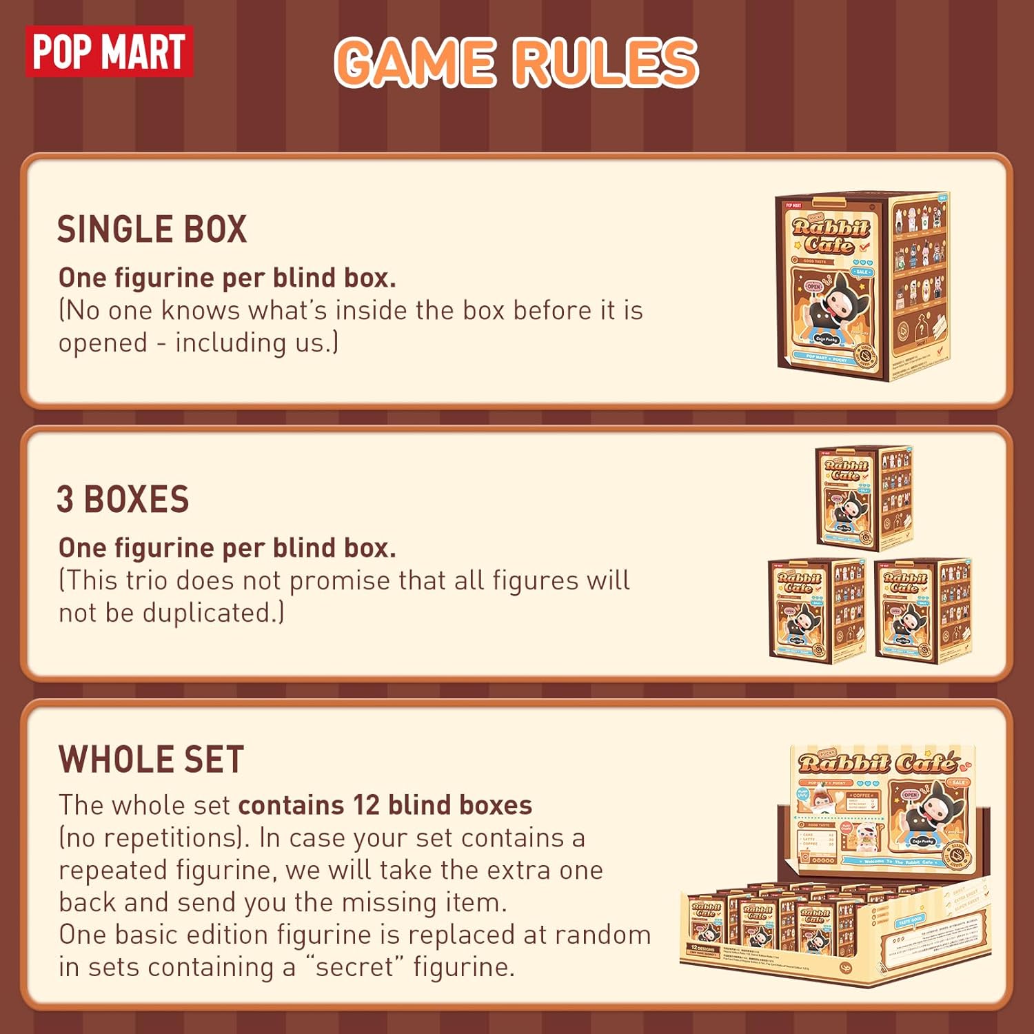 POP MART PUCKY – Figuras de caja ciega de conejo, juguetes de diseño aleatorio para decoración moderna del hogar, juego de juguetes coleccionables