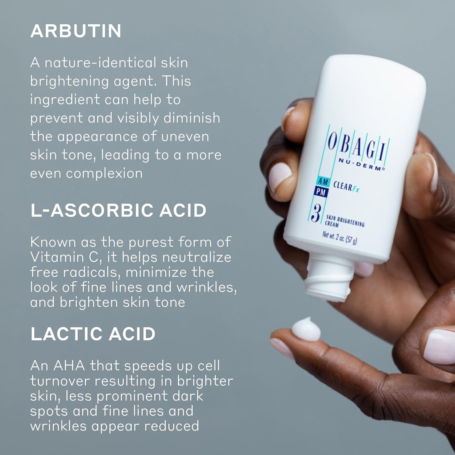 Obagi Medical Nu-Derm Clear Fx Crema facial – Crema aclaradora y blanqueadora de la piel para tratamiento de hiperpigmentación y tono desigual de la
