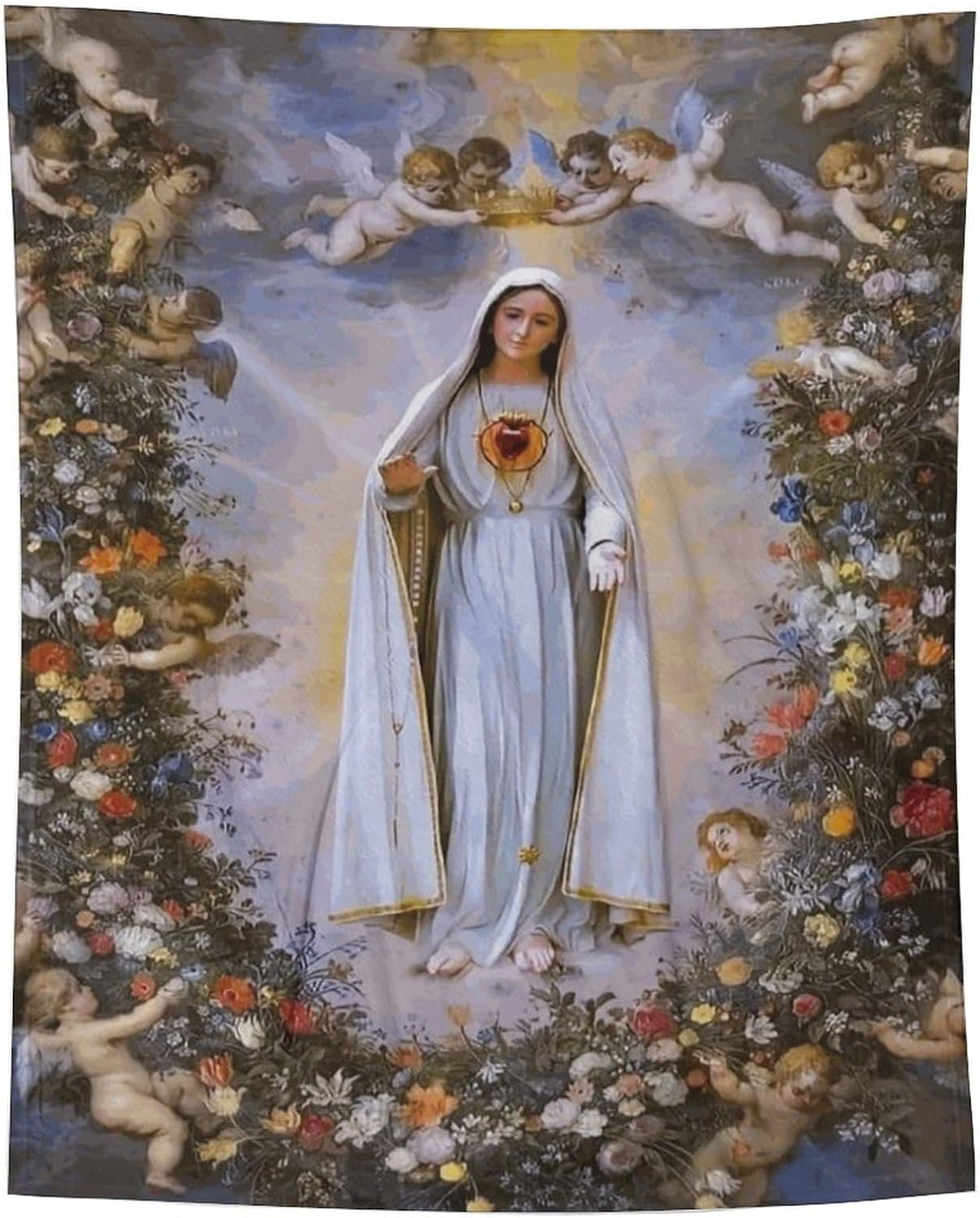 Manta de franela con diseño de Virgen María, Nuestra Señora de Guadalupe, suave y cómoda, regalo de creencias religiosas para cuatro estaciones,