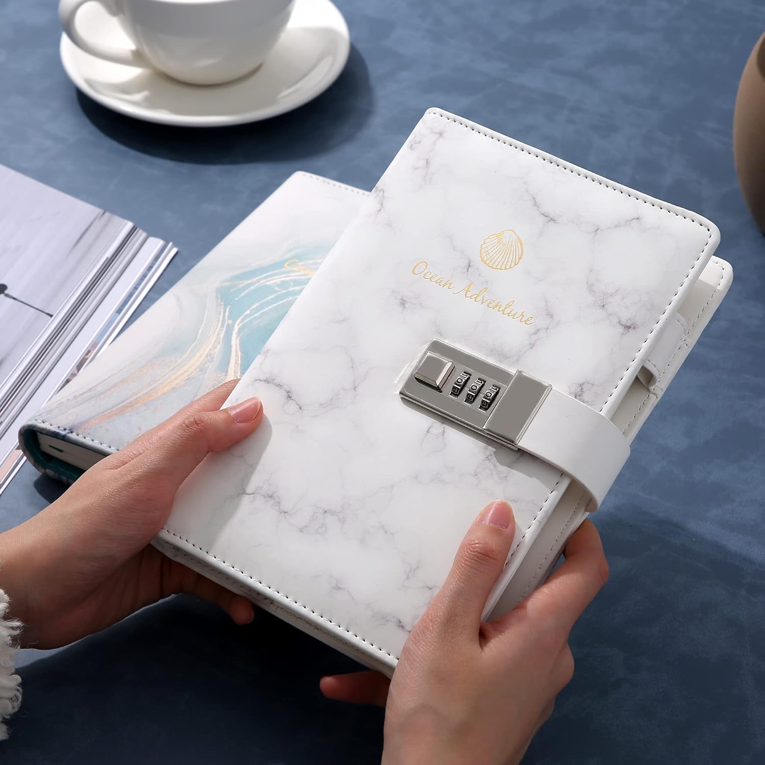 Diario con candado para mujer, diario con cerradura personal recargable, diario con bloqueo de cuero, cuaderno de escritura B6 para niñas, diario