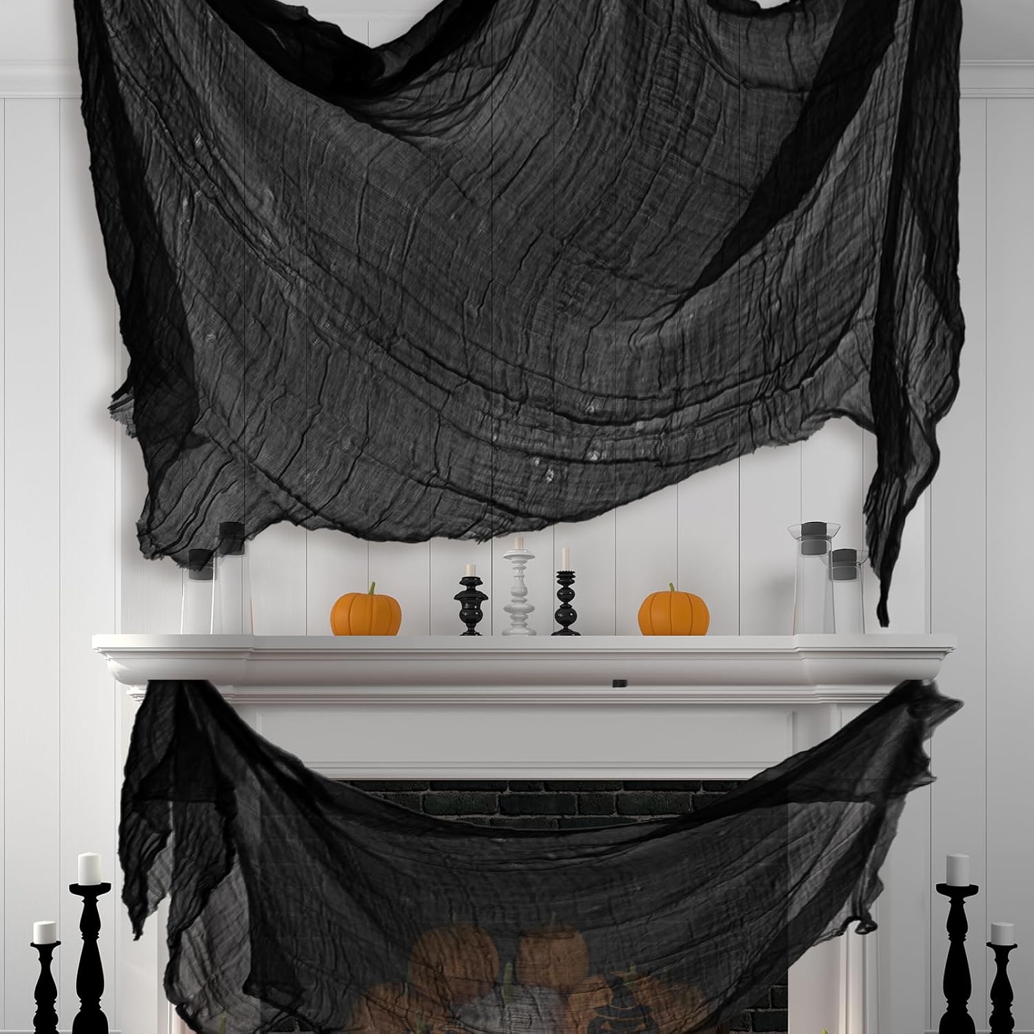 NEBURORA Tela espeluznante de Halloween de 200 x 85 pulgadas para decoración de fiesta de casa embrujada para Halloween, decoración de habitación,
