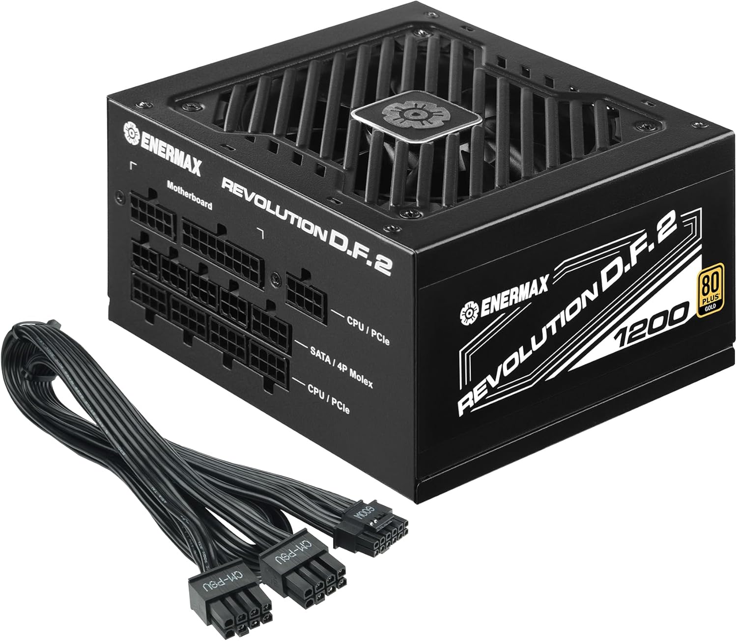 ENERMAX Revolution D.F. 2 Fuente de alimentación modular completa de 1200 W, compatible con ATX 3.0 y PCIe 5.0, conector de 600 W 12VHPWR – 80 Plus