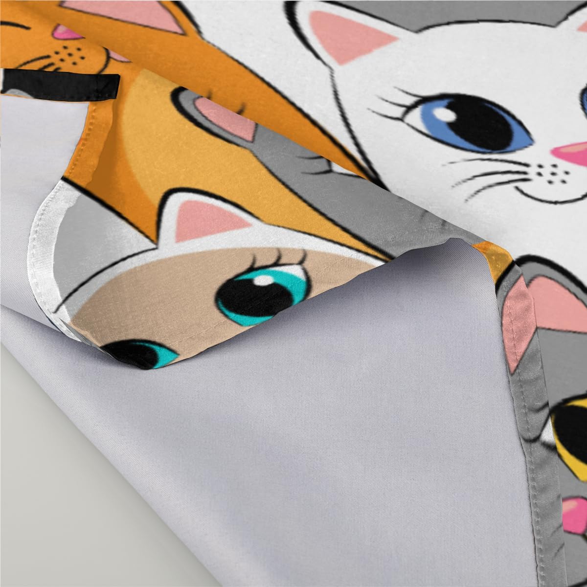 Cloth Napkins Set of 6 Cat 20×20 Inch Cloth Napkins Cute Cat Washable Reusable Kitchen Dinner Napkins Table Decor for Wedding, Holiday Party, Home,