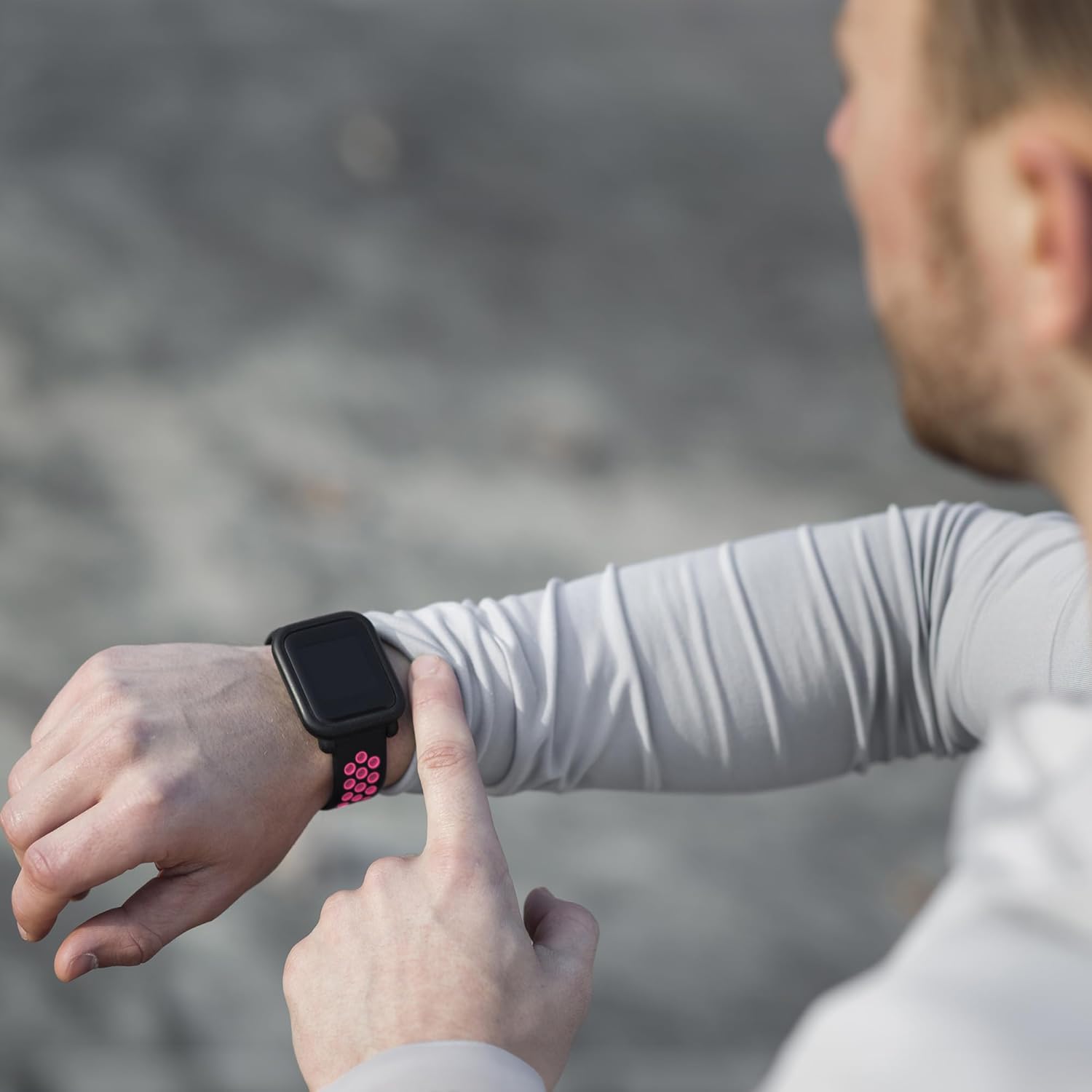 Correa de reloj deportiva compatible con Apple Watch Band de 1.496 in 1.575 in 1.614 in 1.654 in 1.732 in 1.772 in 1.929 in, correa de repuesto de