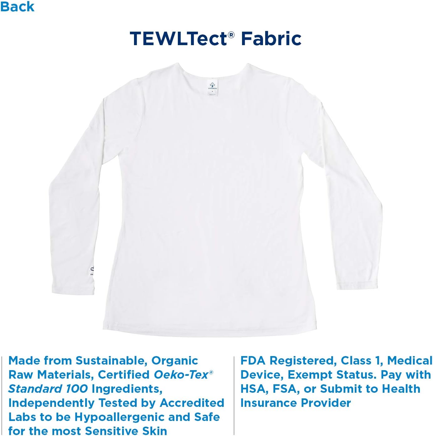 Ropa para eccema, psoriasis y camisa de tratamiento de piel sensible para mujer