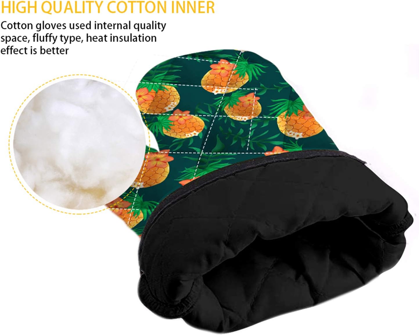 UNICEU Juego de 4 guantes de horno y agarraderas de mariposa azul caliente resistentes al calor para cocina, juego de regalo con agarre texturizado