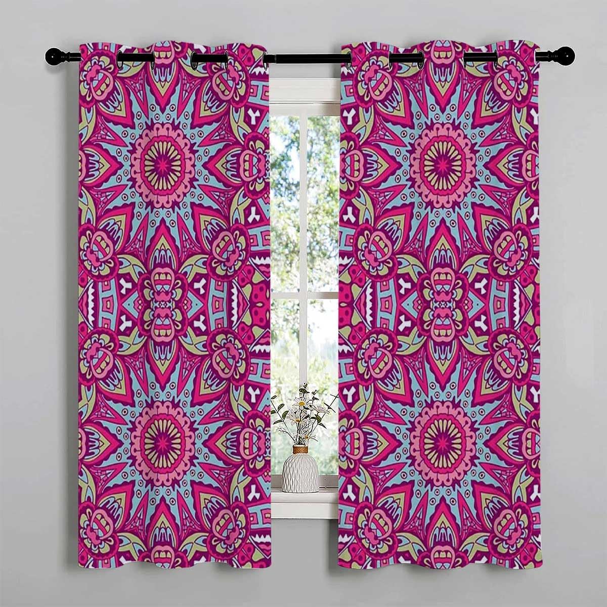 Cortinas De Cocina Modernas Chinese Classical Texture Doorway Curtain Rod Window Noise Blocker 63Inch Width by 80Inch Length,2 Panels