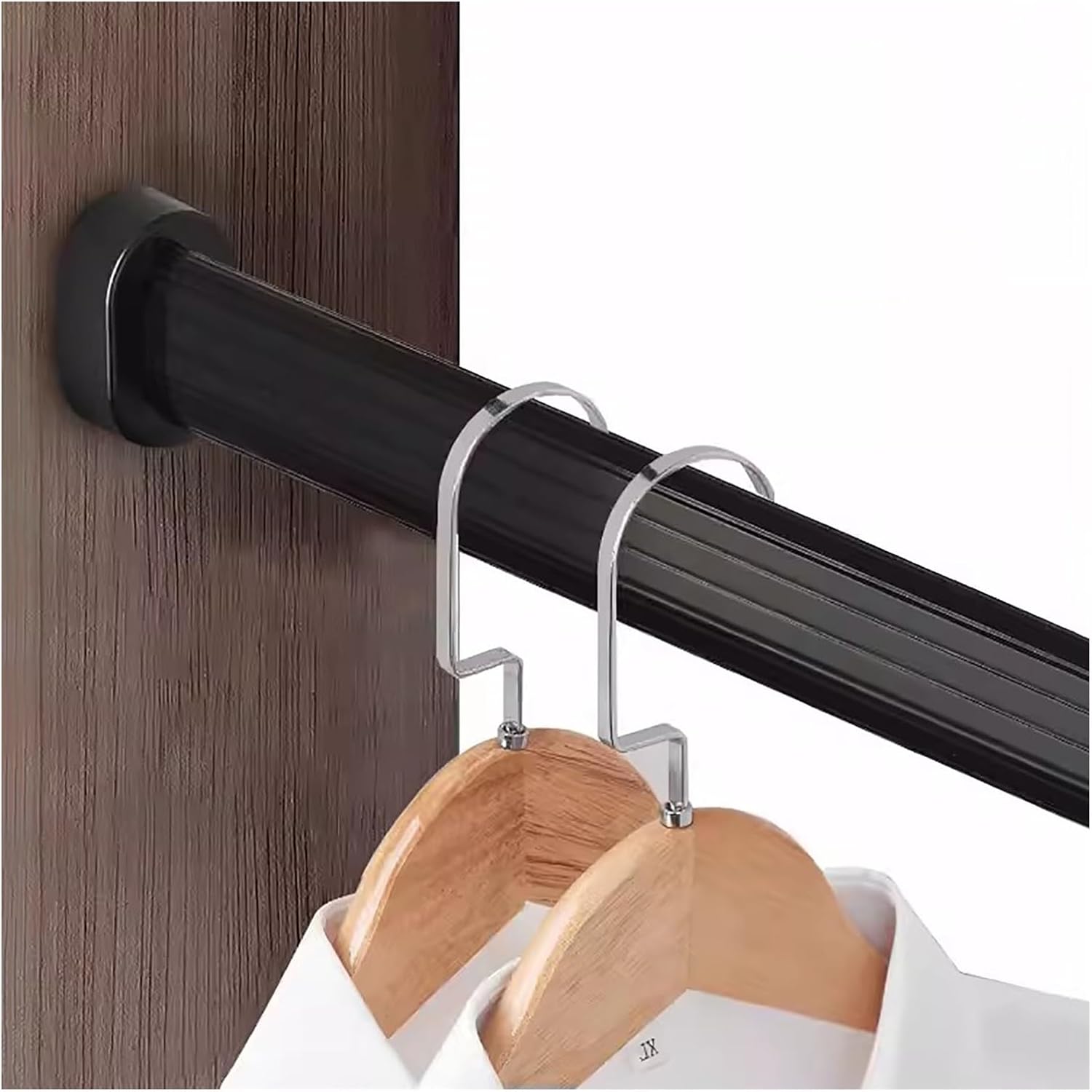 Barra de ropa para pared para ropa pesada, barra colgante para armario de armario, 50, 60, 70, 80, 90, 100, 115, 125, 135, 59.1 in de largo, barra