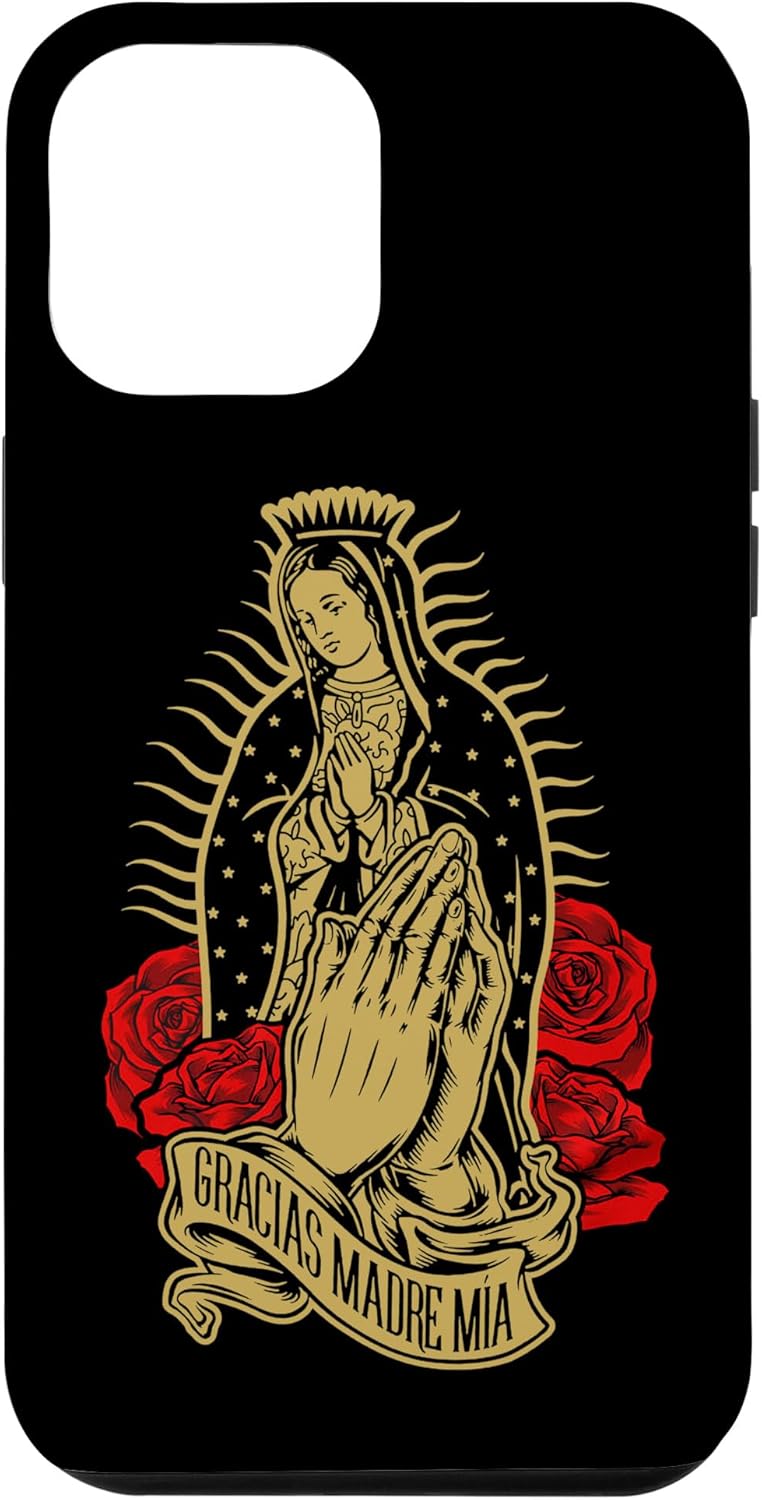Funda para iPhone 13 Pro Max Nuestra Señora Virgen De Guadalupe Virgen María Gracias Madre Mía