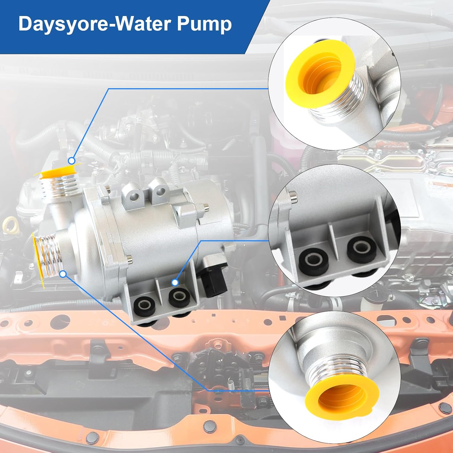 11517563183 11517586925 Bomba de agua de motor eléctrico y termostato para 128i325i 325xi328i525i528i OE repuesto 7.02851.20.8,11510392553