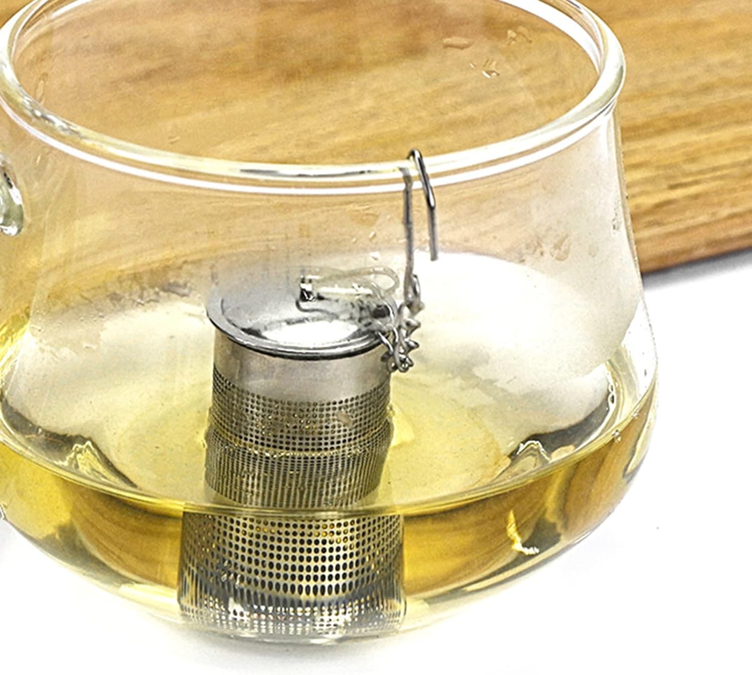 Infusor de té a prueba de óxido, drenaje uniforme de 2 tamaños, filtro de hierbas de grado alimenticio para el hogar, S