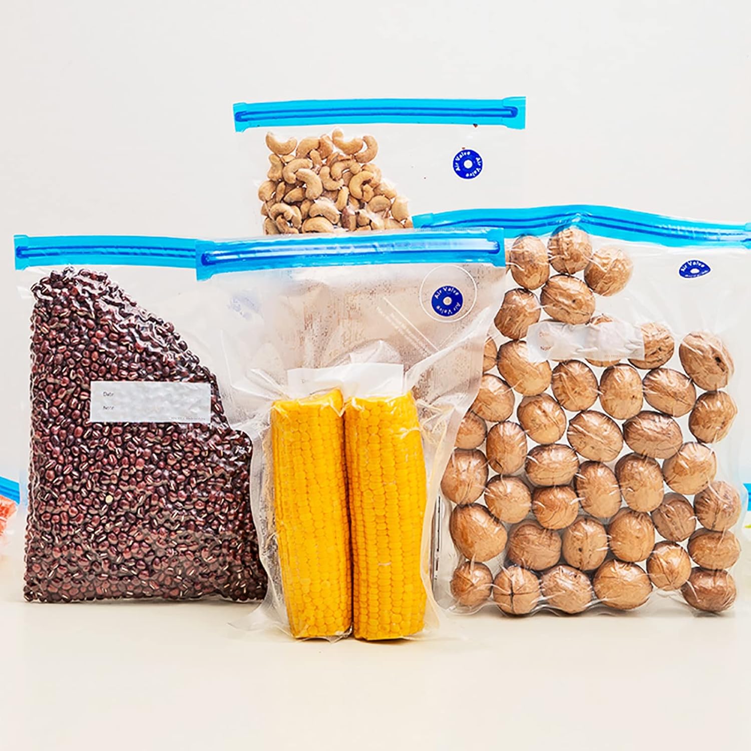 Bolsas reutilizables para Sous Vide, 20 bolsas selladoras al vacío de 8.5 x 8 pulgadas con cremallera para alimentos, sin BPA, reutilizables,