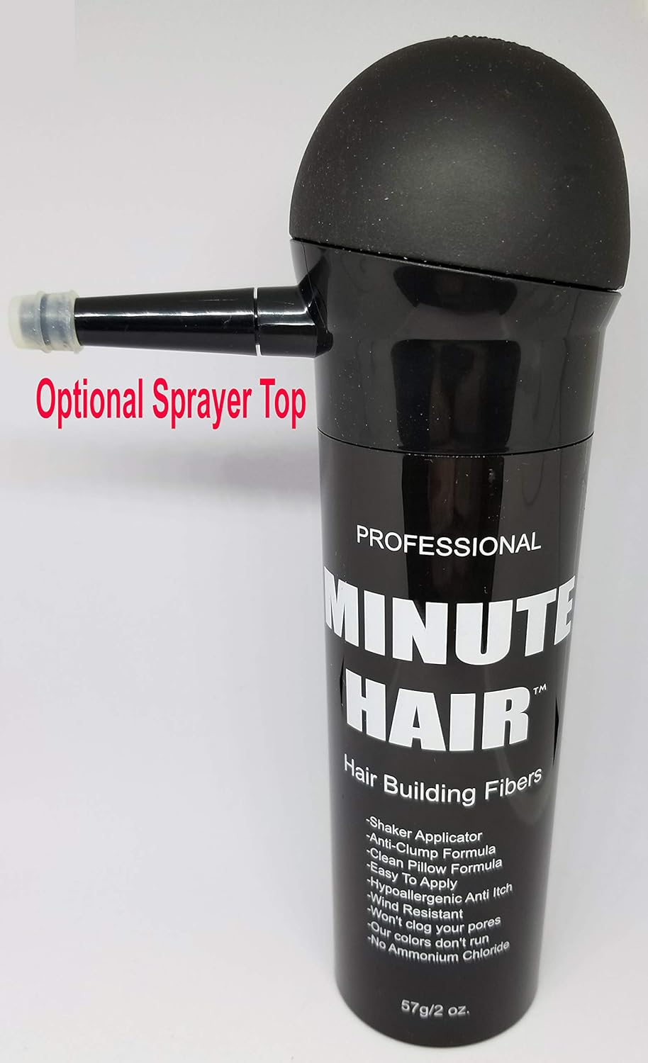 Botella de tamaño grande de 2.01 oz llena de fibras Minute Hair Fibers. Fibras de construcción de cabello de alta calidad. Gran cantidad de fibras