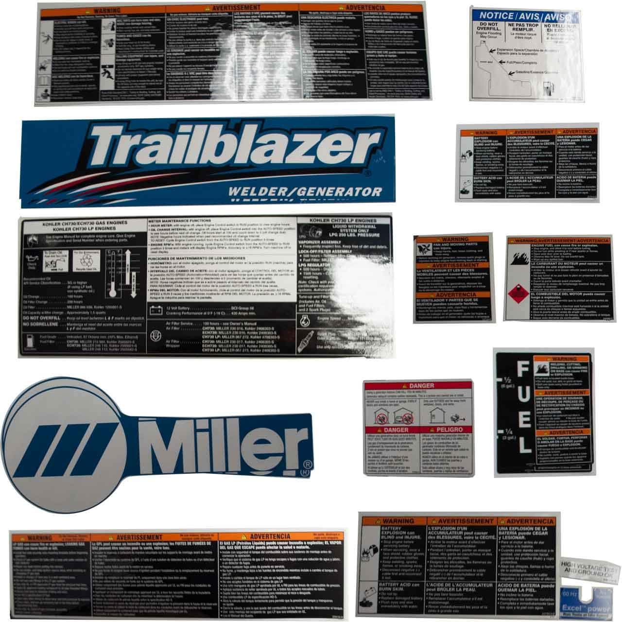 Miller Kit 255939, Etiqueta Trailblazer 275325