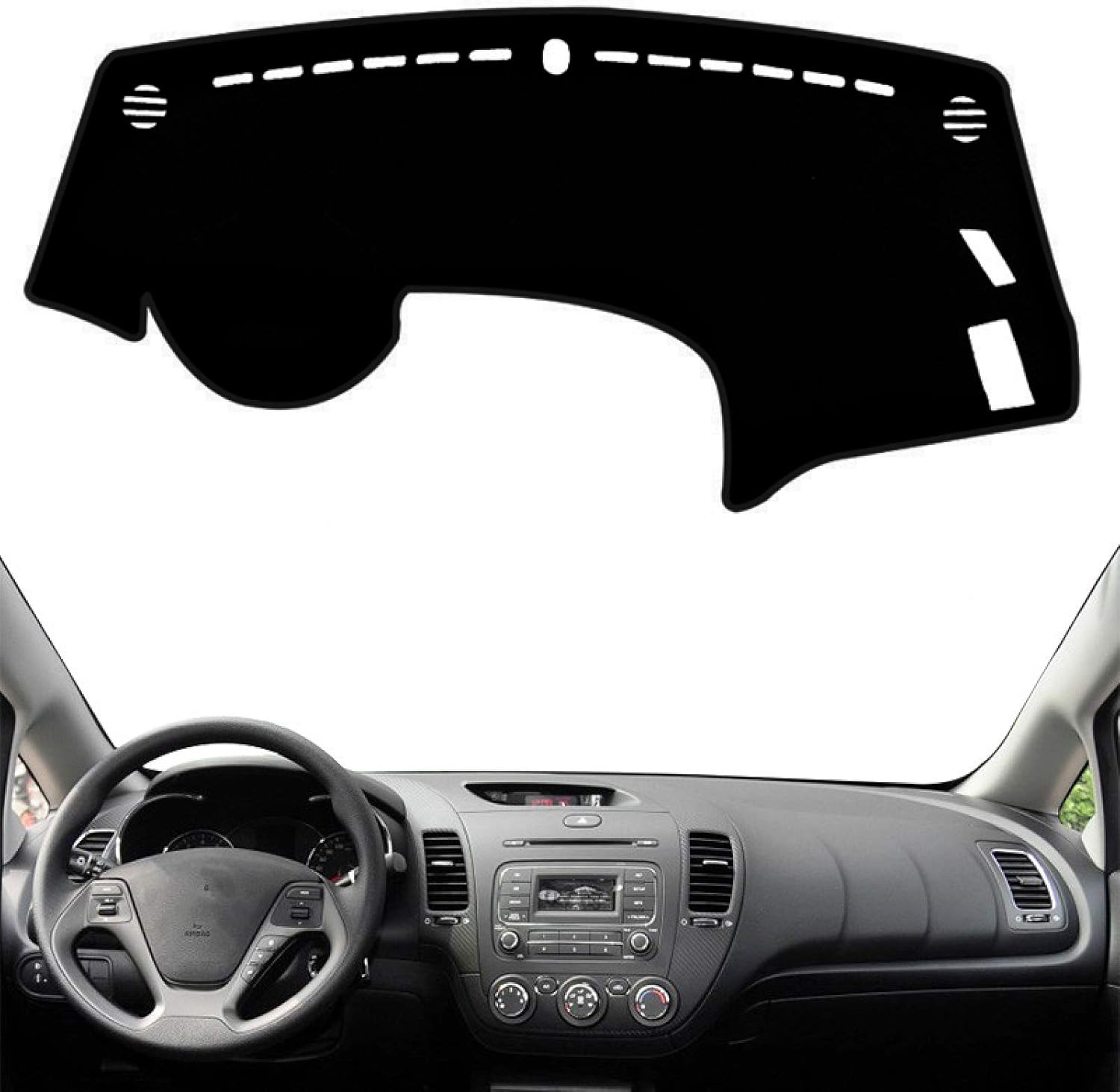 Dashboard Cover Dash Mat for KIA Forte Cerato K3 Vivaro 2013-2018 Dashboard Cover Mat Sun Shade Protect Carpet Anti-Glare