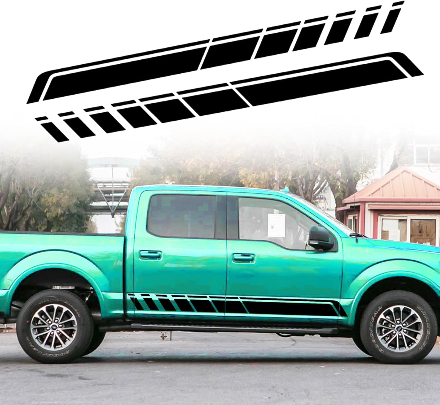 Calcomanías de vinilo modificadas de vinilo para puertas laterales de auto de carreras de automóviles, calcomanías de vinilo con rayas decorativas,