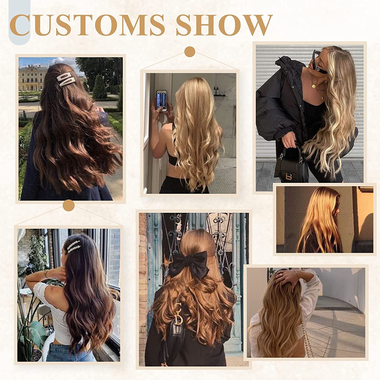 Fshine Extensiones de cabello humano Remy con cinta adhesiva, color rubio blanco, extensiones de cabello natural, sedosas, lacias, rubias, suaves y
