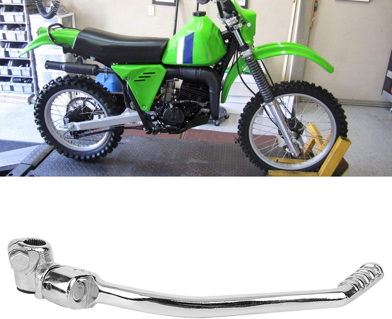 Acouto Kick Start – Palanca de arranque de 0.6 pulgadas, repuesto para Kawasaki KE125 KE175 KLX250 200 250cc Pit Bike Dirt Bike