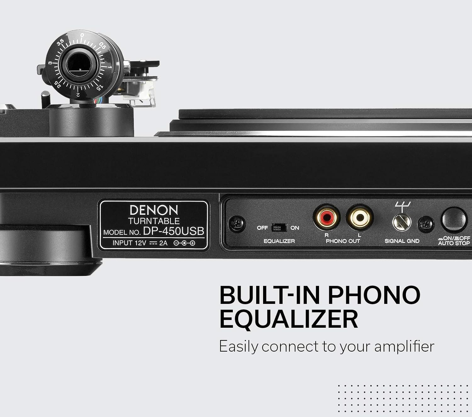 Denon Tocadiscos analógicos semiautomáticos DP-450USB  Salida USB para grabación, negro y reproductor de CD compacto DCD-600NE en un diseño
