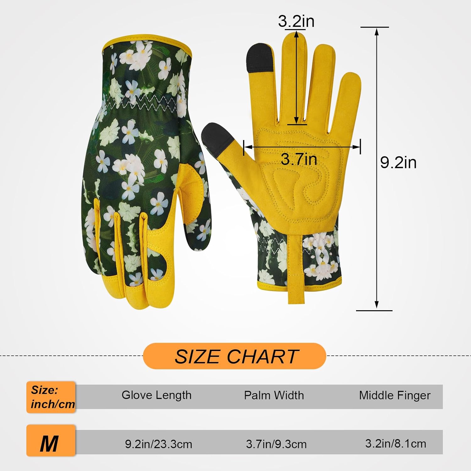 Guantes de jardinería de cuero para mujer, guantes de jardín a prueba de espinas, guantes de trabajo para pantalla táctil, regalos