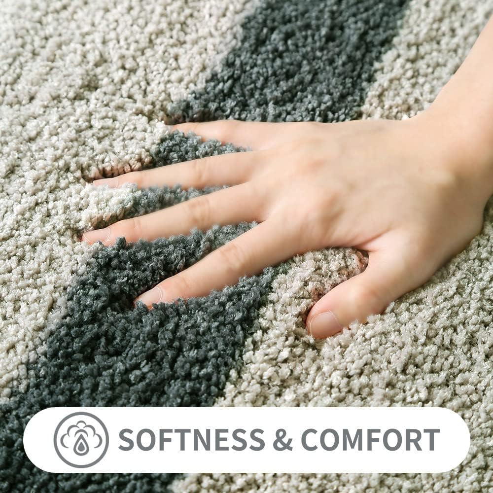 MRL Alfombra de baño, ultra suave y absorbente de agua, lavable a máquina, alfombra de baño lanuda de microfibra de lujo, tapetes de baño