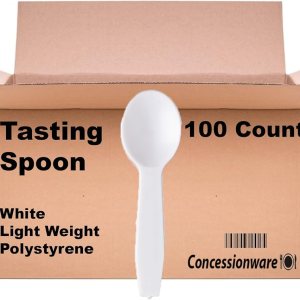 Concessionware 100 unidades Cuchara de degustación desechable de 3 pulgadas Concessionware 100 unidades Cuchara de degustación desechable de 3 pulgadas