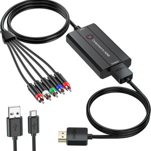 Convertidor de componente macho a HDMI para DVDSTBVHS con componente hembra para mostrar en televisores de alta definición (no para juegos PS1 de Convertidor de componente macho a HDMI para DVDSTBVHS con componente hembra para mostrar en televisores de alta definición (no para juegos PS1 de