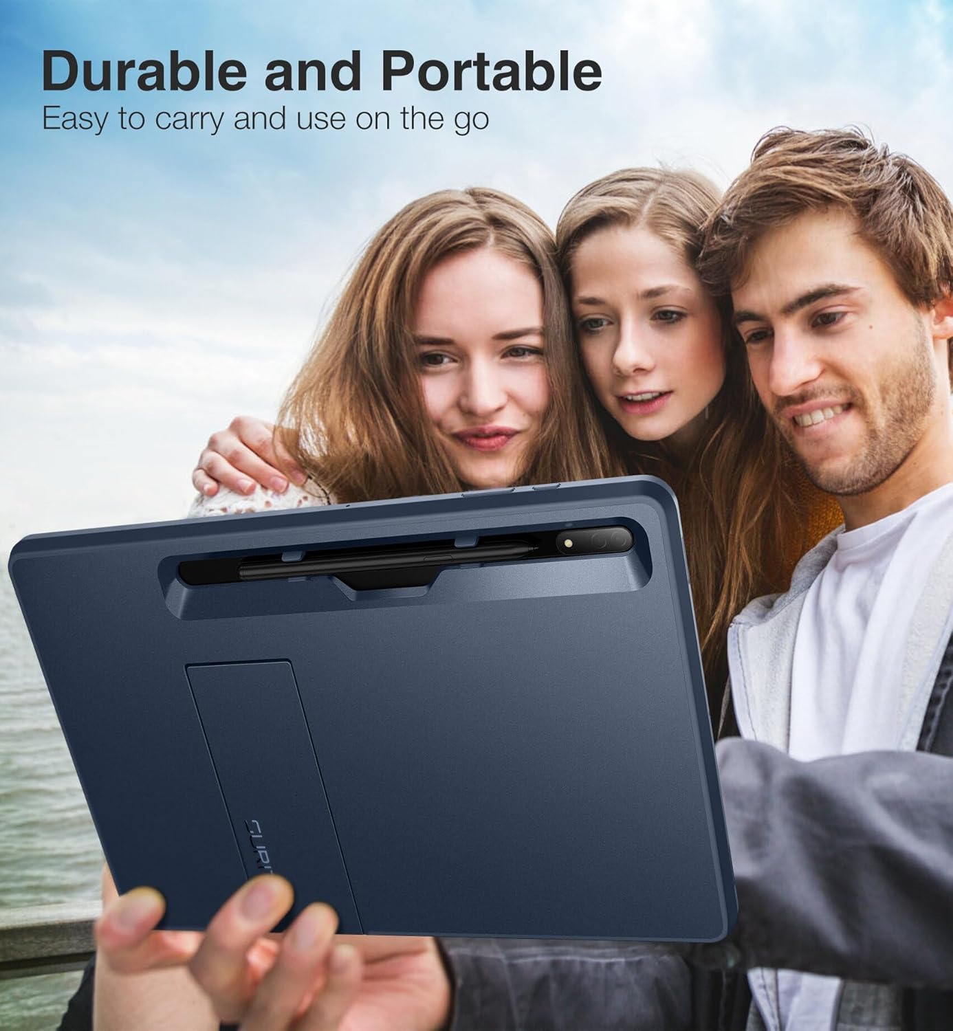 SURITCH Funda resistente para Samsung Galaxy Tab S8 Ultra de 14.6 pulgadas 2022, protector de pantalla integrado de cuerpo completo, resistente, a