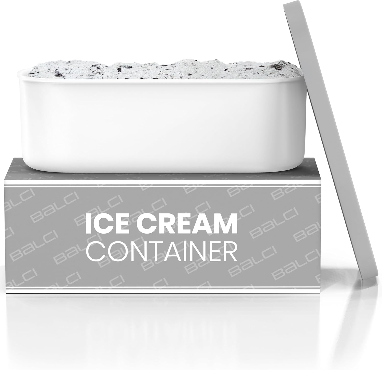 BALCI – Recipiente para helados – 2 cuartos de galón – Almacenamiento reutilizable perfecto para congeladores caseros para sorbete, yogur congelado