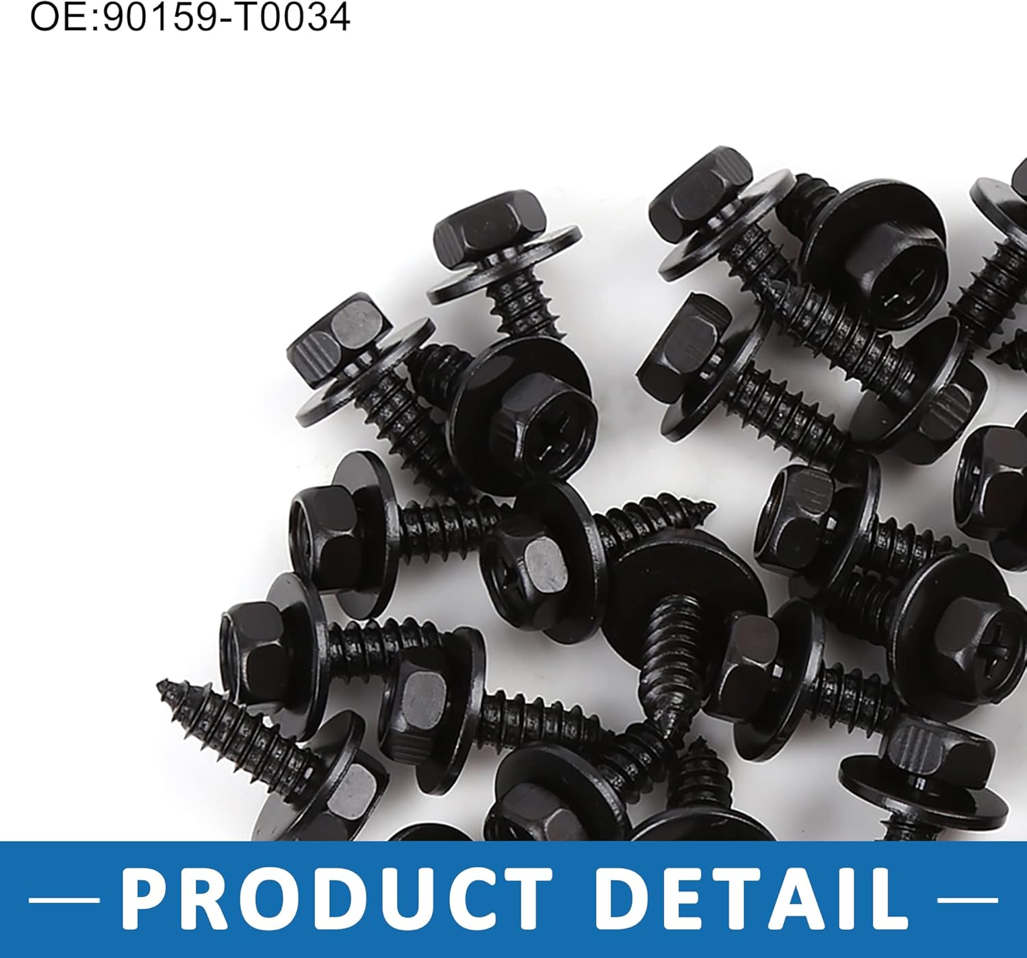 A ABSOPRO Guardabarros Liner bajo la cubierta Tornillo 90159-T0034 Clip Perno Retenedor para Toyota Corolla iM 2017-2018 Negro 30pcs
