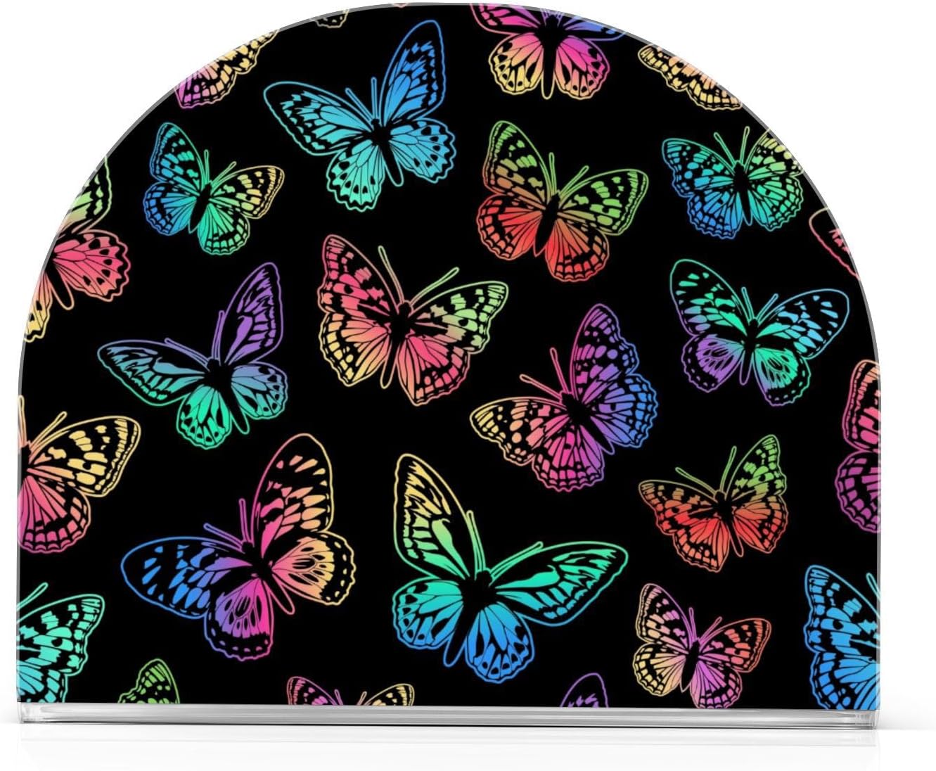 Napkin Holder Gradient Butterflies Napkin Holders for Tables, Clear Acrylic Napkin Holders Cocktail Napkin Holder for Kitchen Restaurant Bar Home