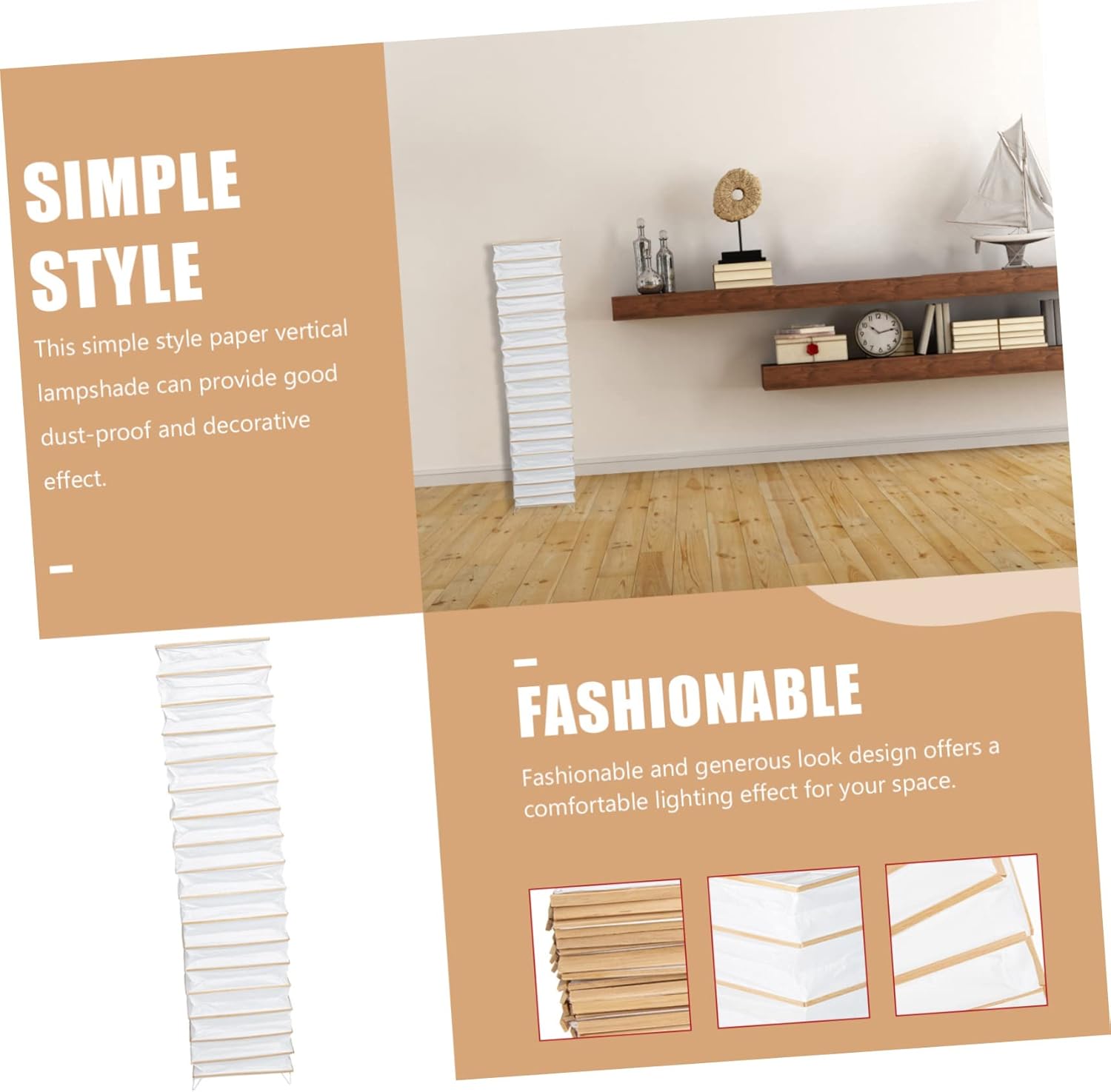 DOITOOL Pantalla de lámpara de papel blanco Pantalla de repuesto de papel para lámpara de esquina Cubierta de lámpara de papel de arroz Cubierta