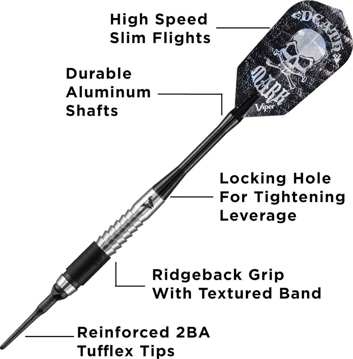 Viper Desperado – Dardos de punta suave (80% tungsteno, con estuche de almacenamientoviaje)