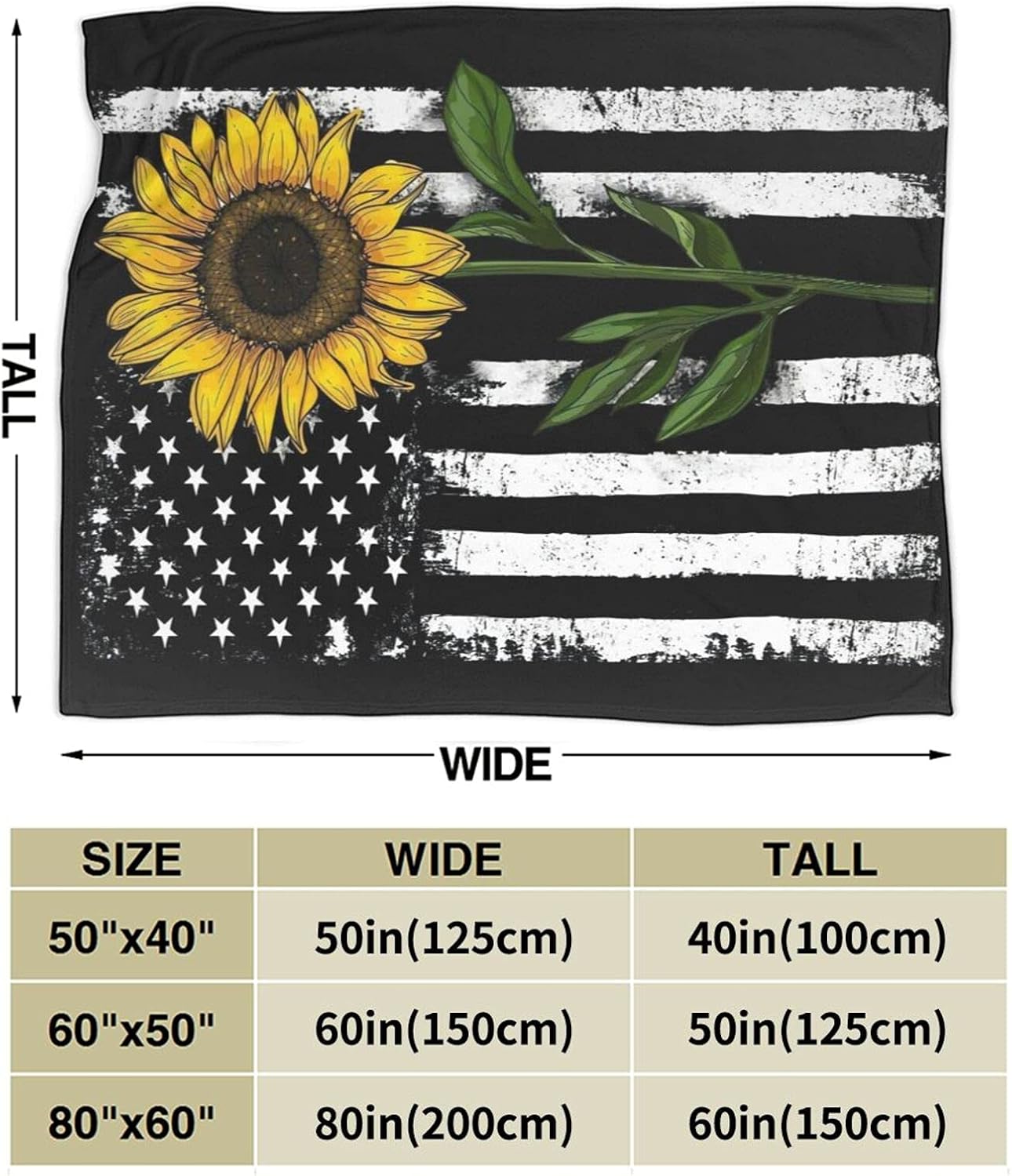 Mantas de regalo de girasol para mujer, mantas de girasol para mujer, mantas de forro polar de 50 x 60 pulgadas, regalos para mi esposa, novia, mamá
