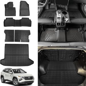 Rongtaod Alfombrillas compatibles con Hyundai Tucson 2022 2023 2024 2024 Alfombrilla de carga mejorada para maletero, forro de carga, protector de Rongtaod Alfombrillas compatibles con Hyundai Tucson 2022 2023 2024 2024 Alfombrilla de carga mejorada para maletero, forro de carga, protector de