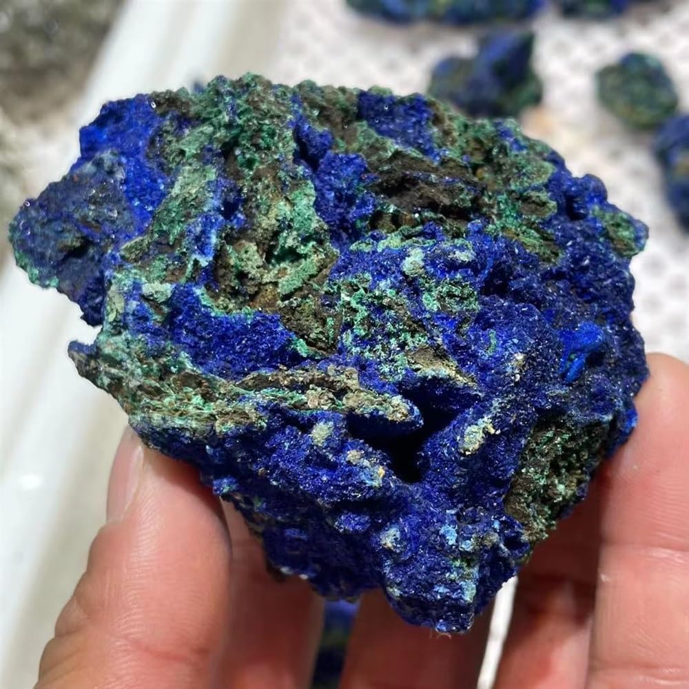 AtkitS Natural Azure Mineral, Piedra Mineral, Cristal Maraquita, Rosa Rojo (Talla 0.71-1.41 oz)