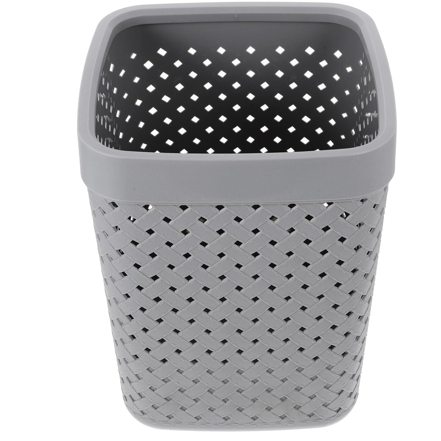 NUOBESTY Cubo de basura cuadrado de malla con parte superior abierta, contenedor de basura, cesta de reciclaje para baños, lavandería, cocinas,