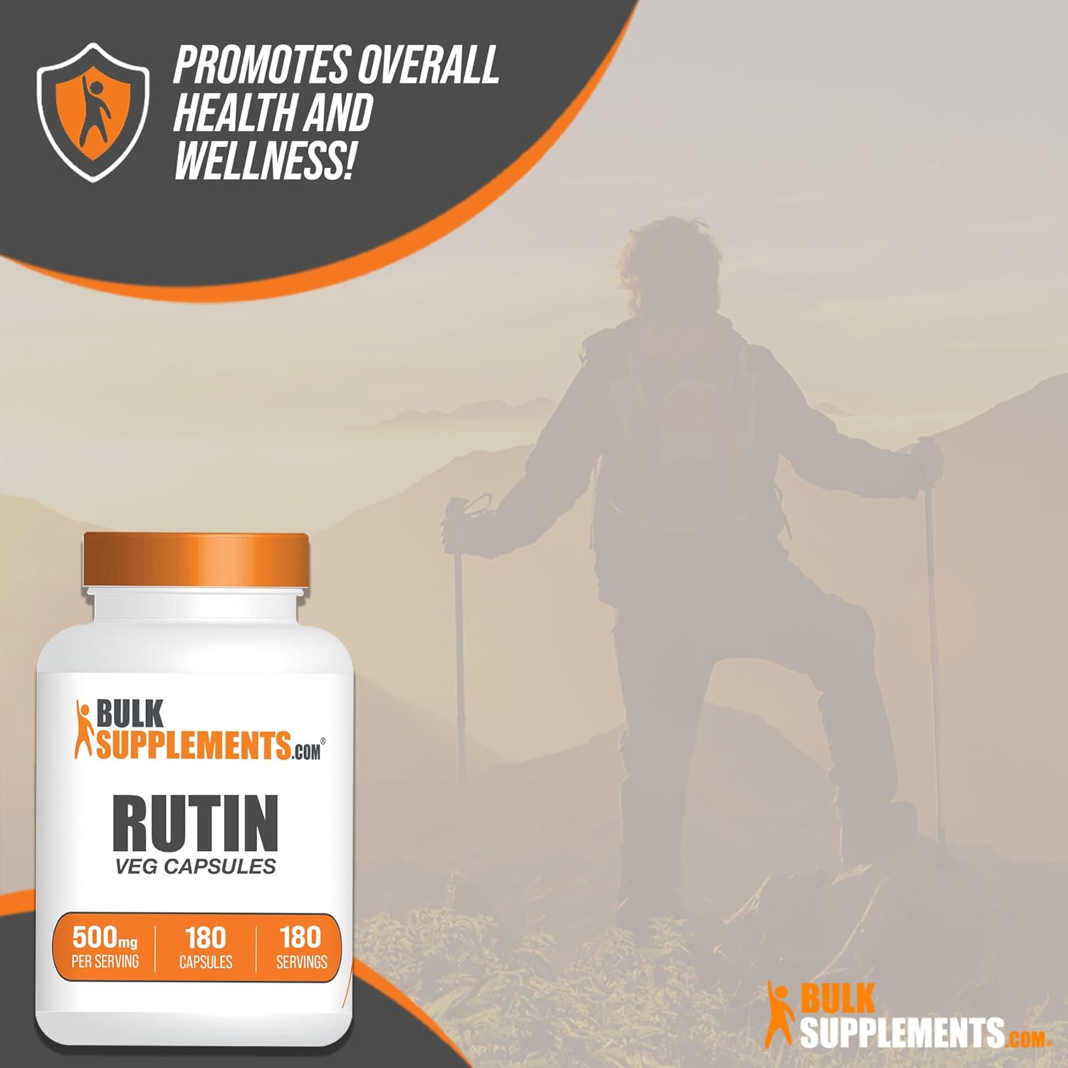 BULKSUPPLEMENTS.COM Rutin 500mg Cápsulas – de Saphora Japonica, suplemento de rutina, píldoras de rutina – Suplemento antioxidante – Vegano y sin