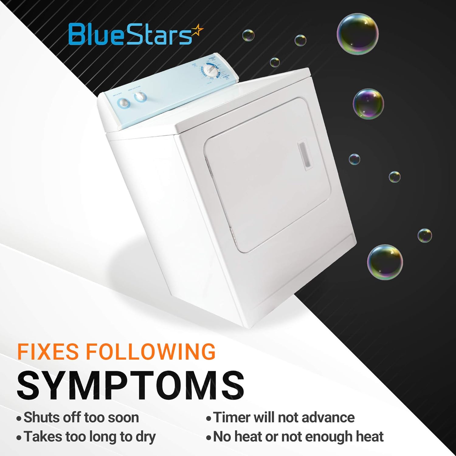 BlueStars – Kit de bobina de solenoide de encendido para válvula de gas ultraduradera 279834, ajuste exacto para secadores Whirlpool Kenmore Maytag