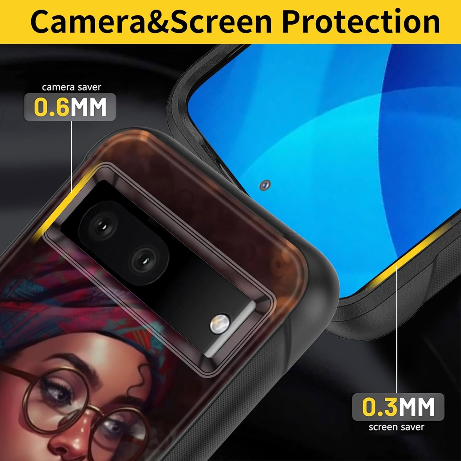 Funda para Pixel 7A, de doble capa, resistente, a prueba de golpes, con soporte, funda protectora militar a prueba de caídas para Google Pixel 7A de