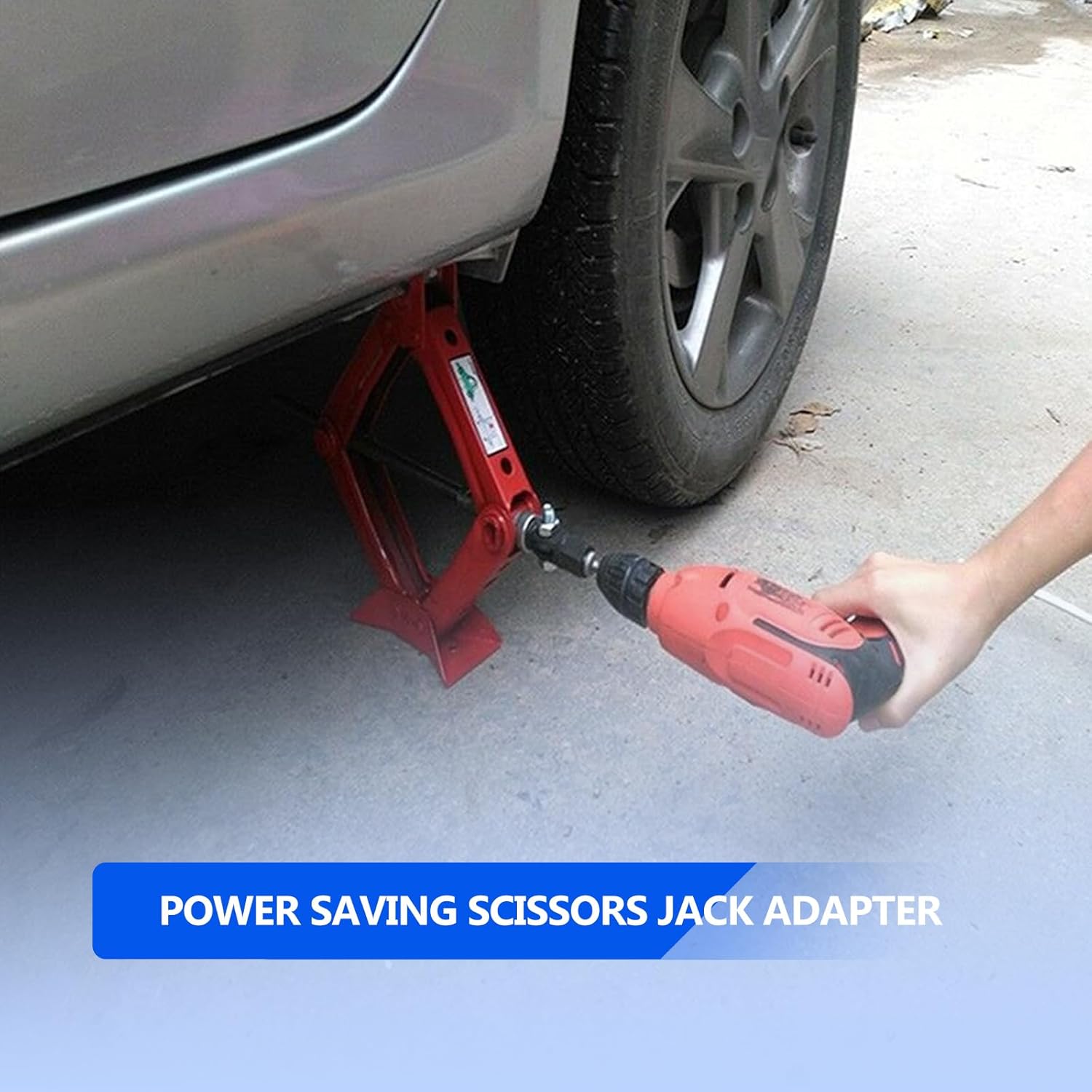 1 adaptador de gato de tijera automotriz, perno de gato de tijera, accesorios para herramientas de elevación de automóvil, universal para la mayoría