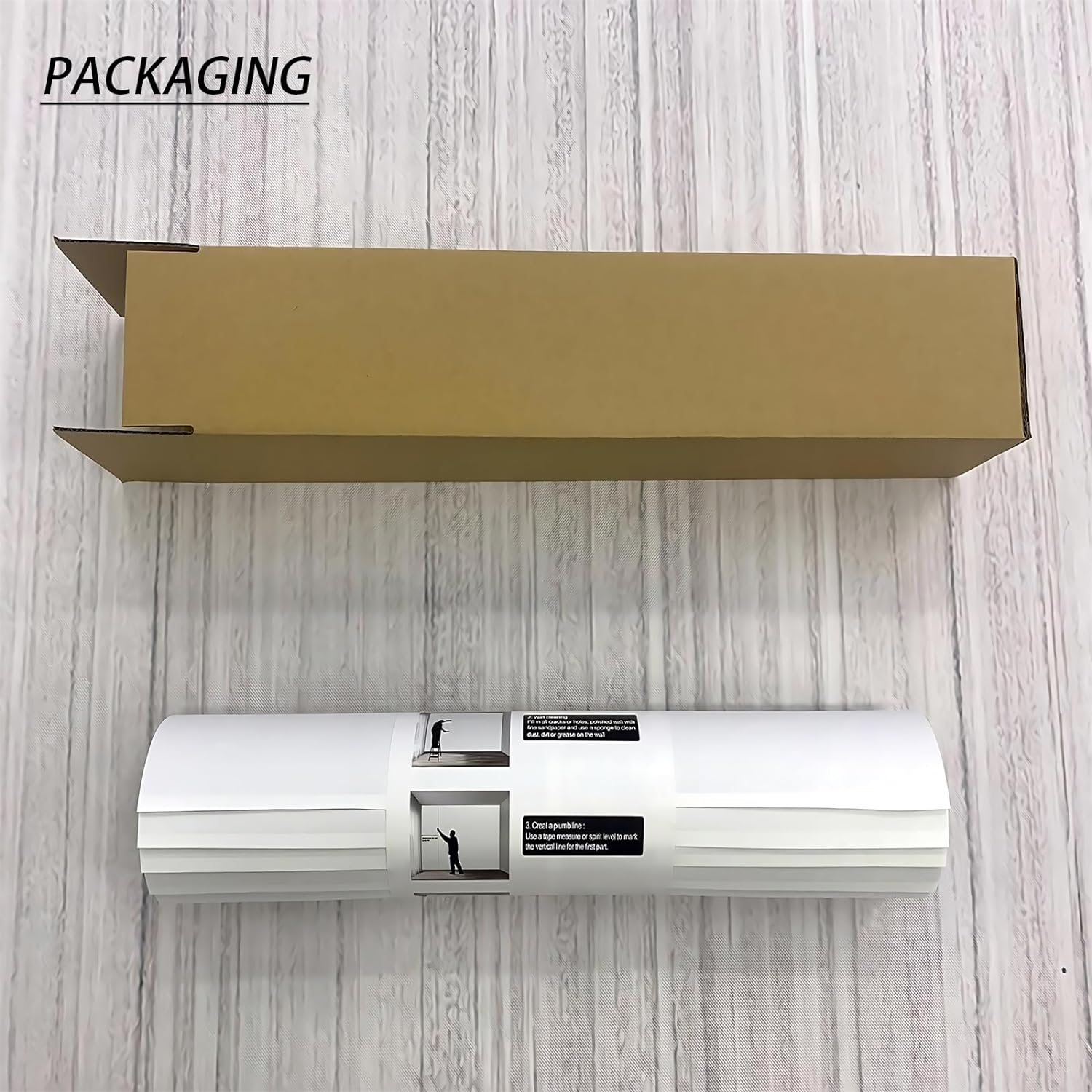 Murales de pared anuales de madera de troncos de estilo europeo, papel tapiz nostálgico 3D retro, calcomanías de pared duraderas, de fácil cuidado,