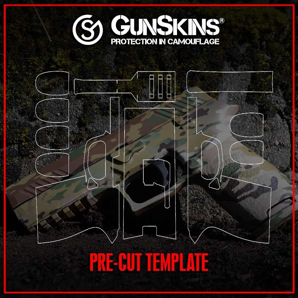 GunSkins Funda para pistola compatible con Sig Sauer P365 Macro, envoltura de vinilo para pistola con piezas precortadas, fácil de instalar, 100%