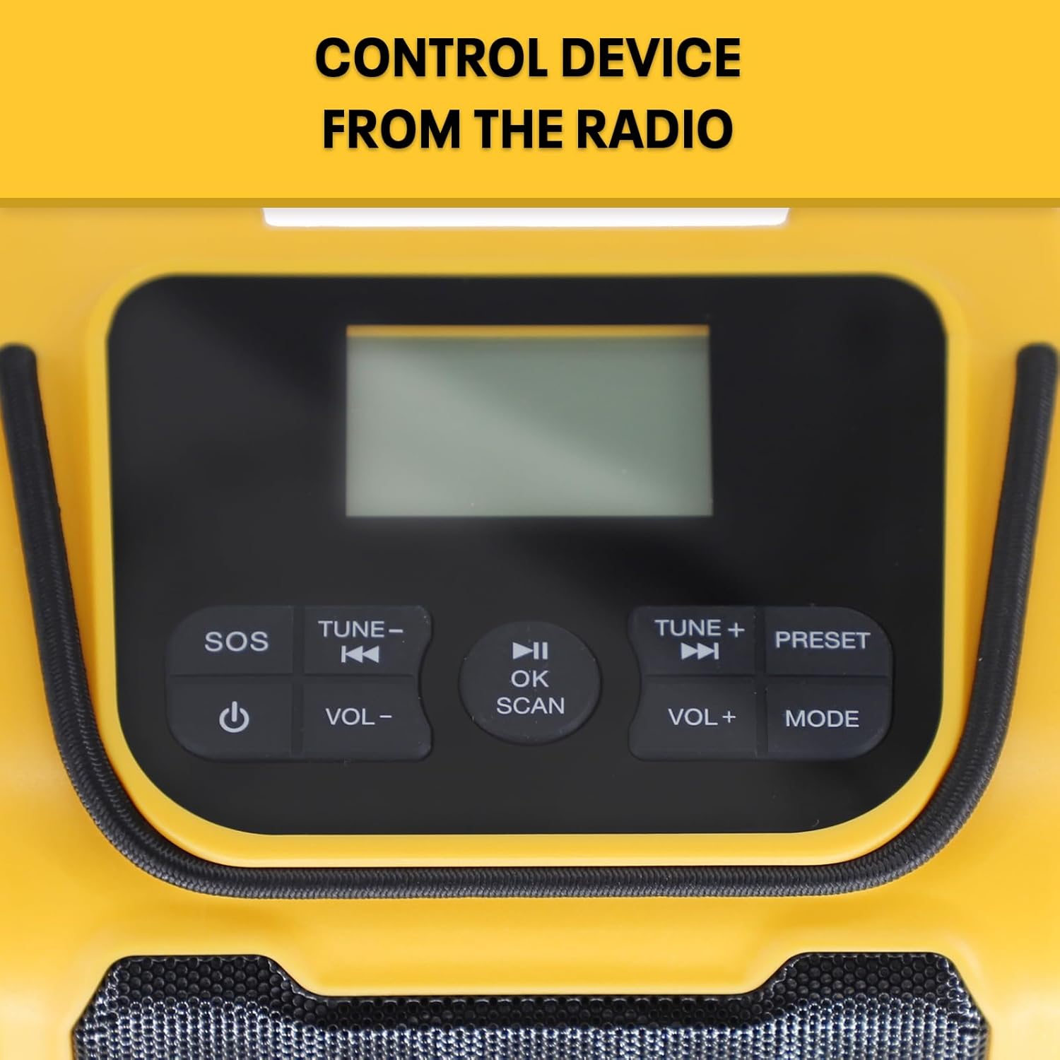 Mellif Altavoz de radio AMFM para batería de 20 V inalámbrico al aire libre TWS altavoz de emergencia radio meteorológica SOS y graves pesados,