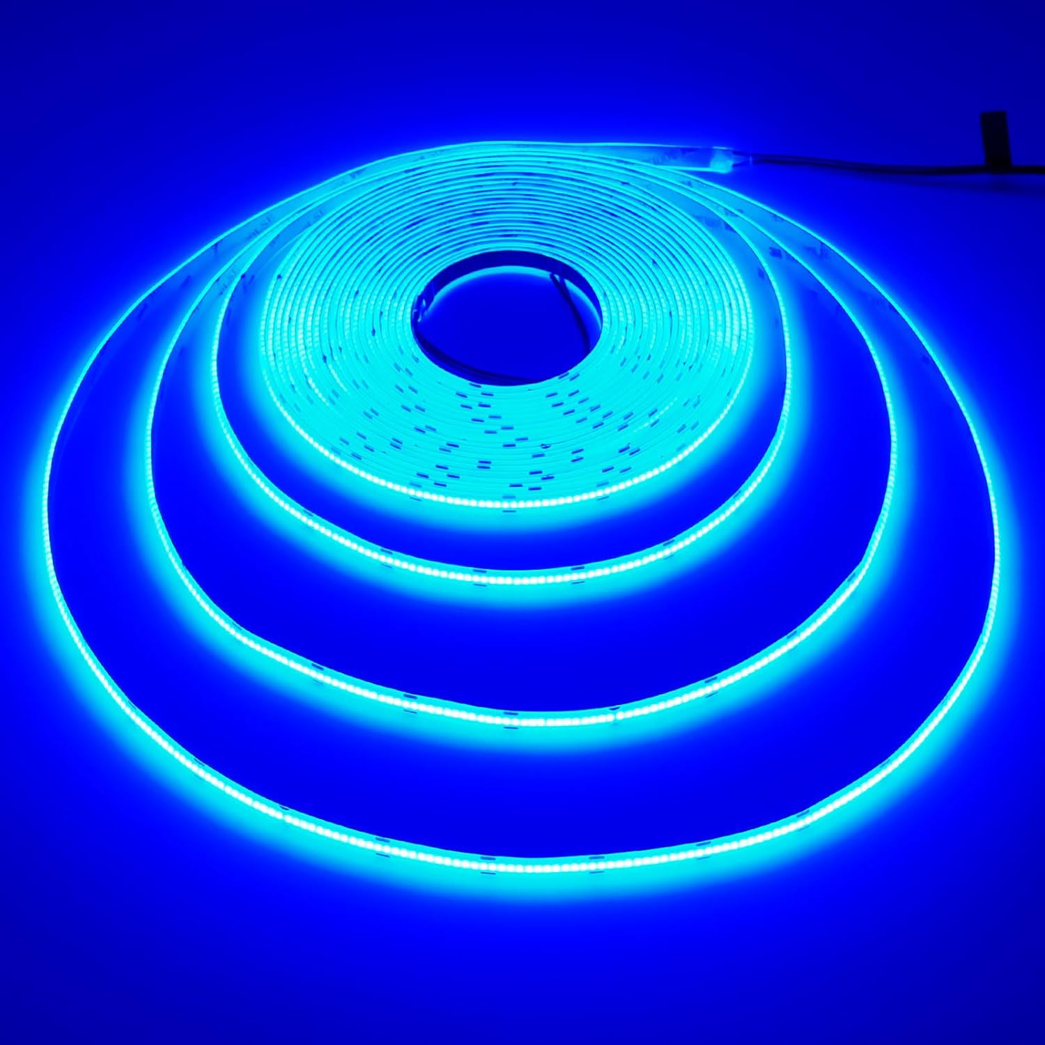 Tira de luz LED COB azul de 32.8 pies (32.8 ft) DC 24 V, IP65, impermeable, 3840 LED, brillo uniforme, sin puntos, cinta de luces LED flexibles para