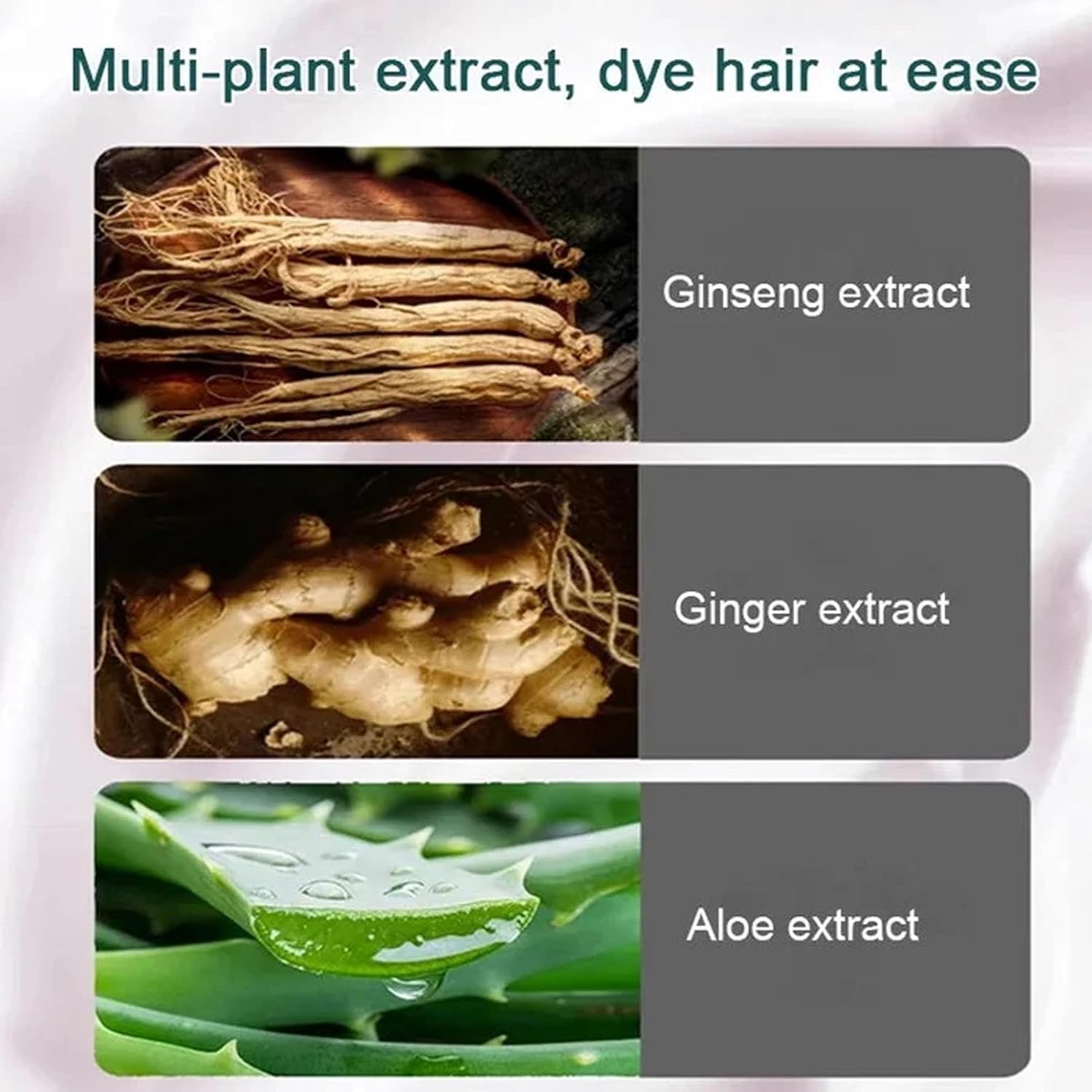 Tinte natural para el cabello, extracto de planta puro para cabello gris, tinte de burbujas de color natural Huang Yi, tinte para el cabello de