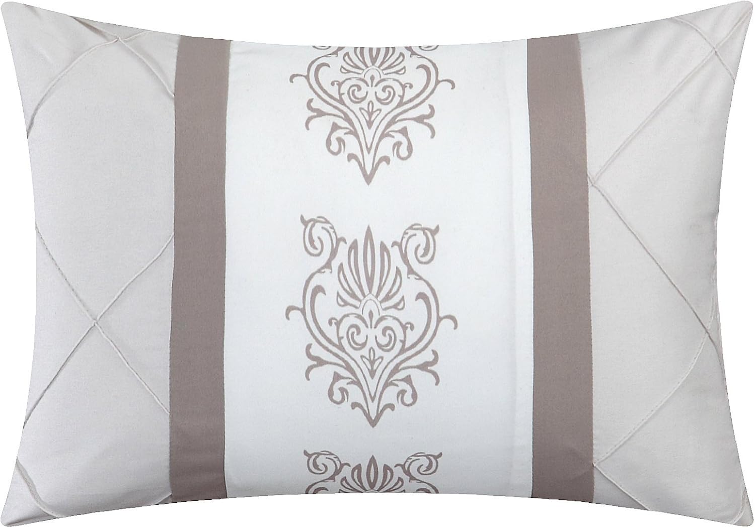 Juego de ropa de cama de 10 piezas Chic Home con edredón con cierre fruncido, para cama king, todo en una bolsa, Microfibra, Beige, gemelo